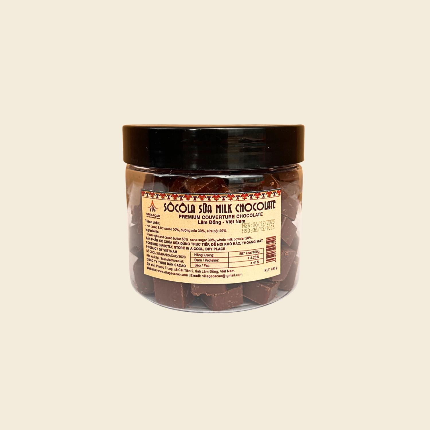 Sô cô la sữa 50%  Hộp 250g