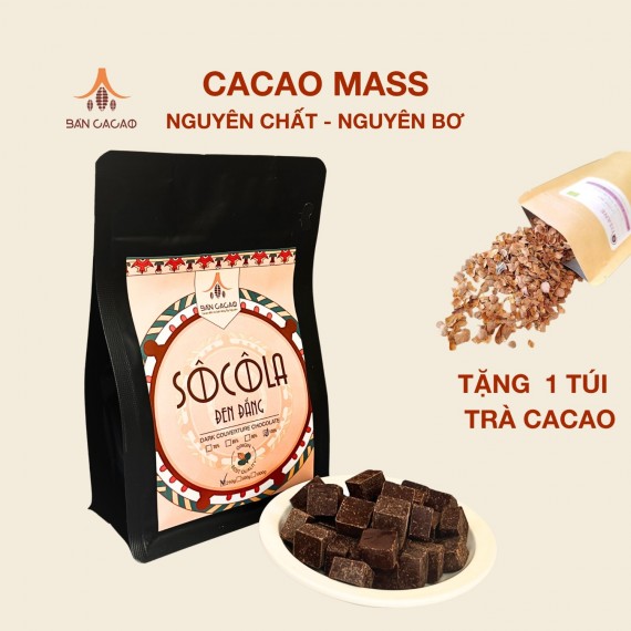 Cacao mass (Sô cô la đen 100%) Túi 250g
