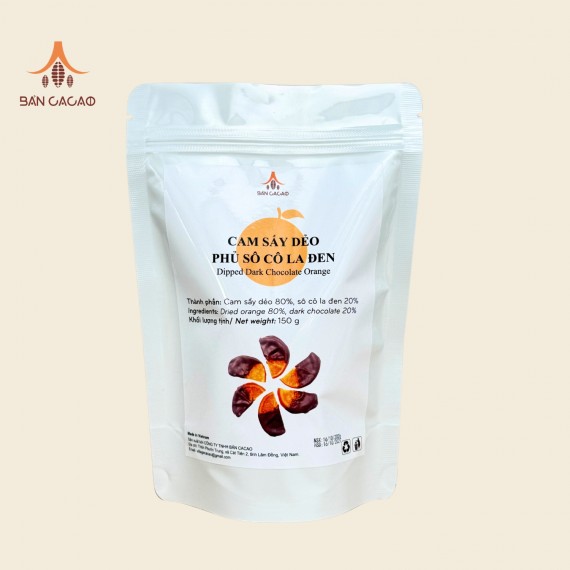 Cam sấy dẻo phủ socola đen