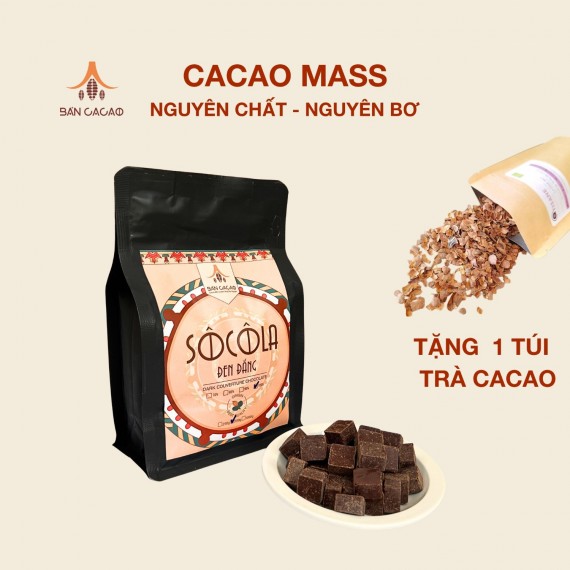 Cacao mass (Sô cô la đen 100%) Túi 500g