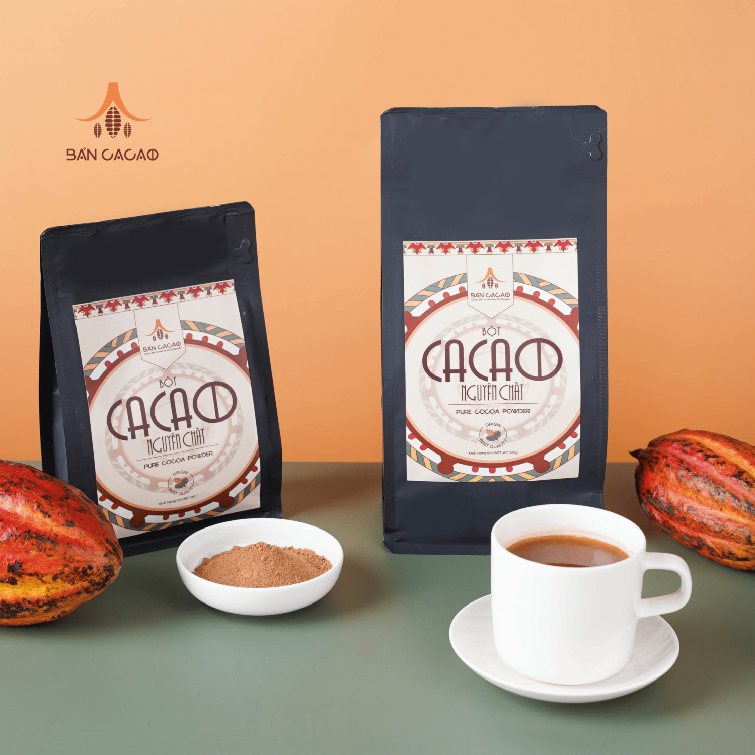 Bột cacao nguyên chất Bản Cacao